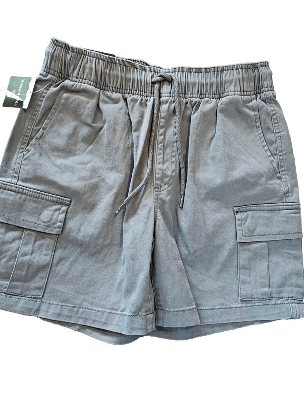 RSQ Pull On Cargo Twill Shorts Drawstring Mens Size Small Green NWT Tillys